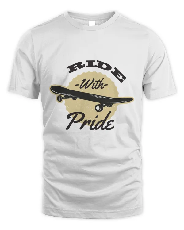 Ride with Pride 2, Skateboarding T Shirt, Skateboarding Tank Top, Skateboarding Hoodie