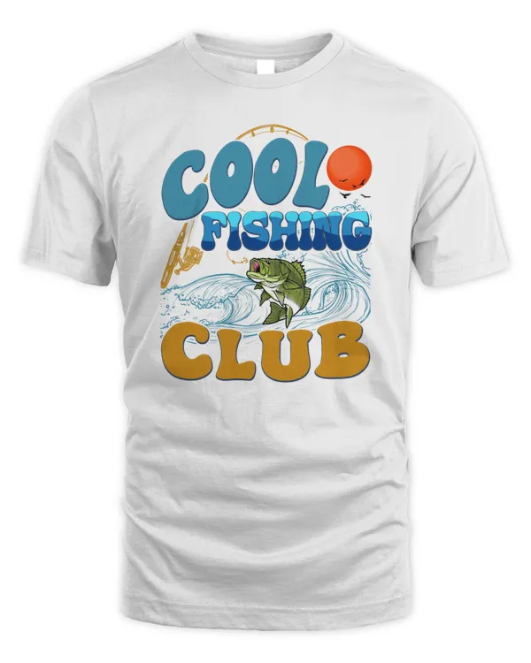Cool Fishing Club Sweatshirt, Hoodies, Tote Bag, Canvas