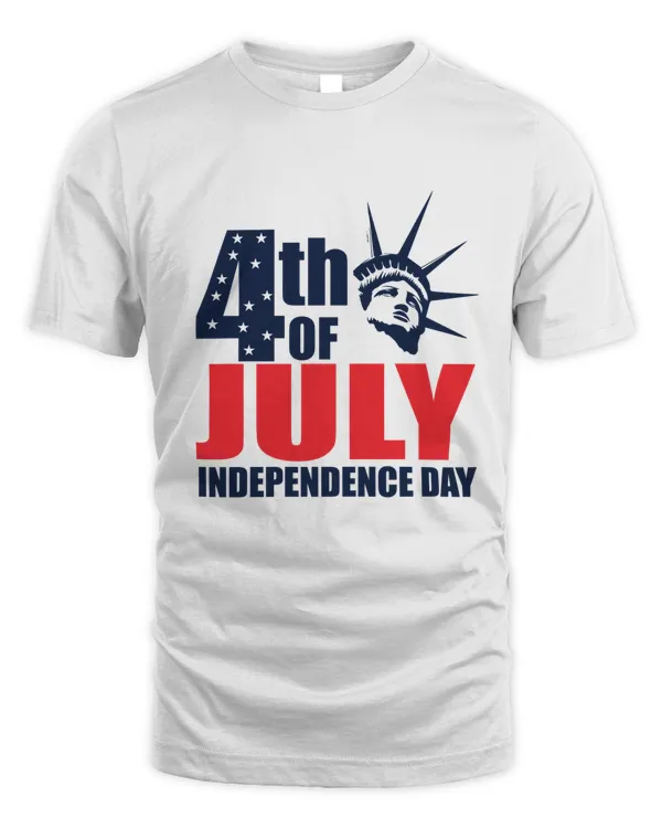 4th Of July Independence Day America Print T-Shirt Tee