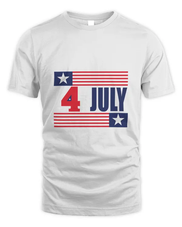Happy 4th July America Print T-Shirt Tee
