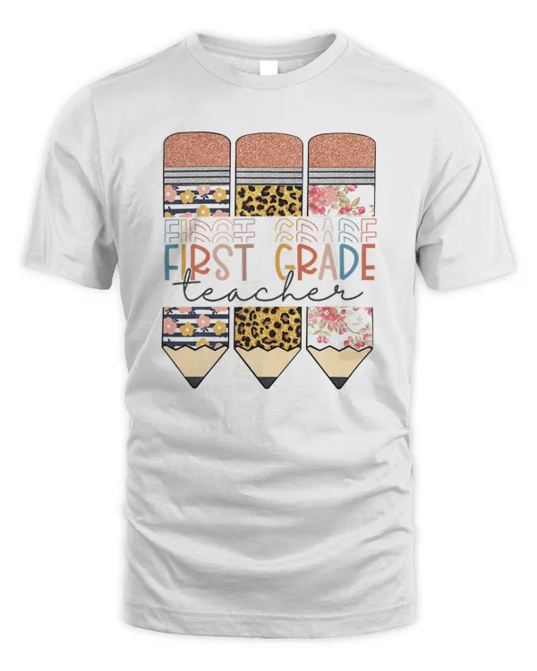 First Grade Teacher Funny Leopard Pencil Back To School