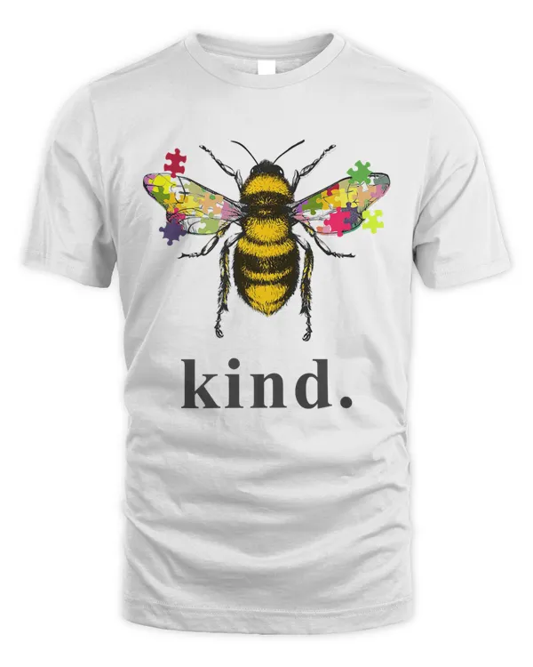 Autism Awareness Bee Kind Puzzle Pieces T Shirt Premium T-Shirt
