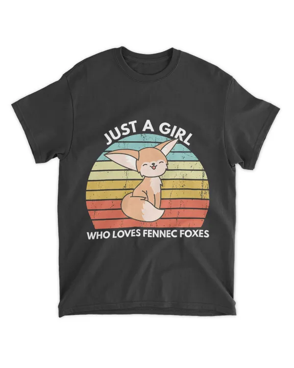 Just A Girl Who Loves Fennec Foxes Cute Fennec Fox Kawaii T-Shirt