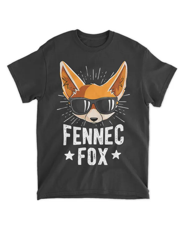 Retro Style Fennec Fox Sunglasses Foxes Lover T-Shirt