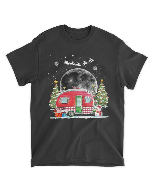 Camping Camper Christmas In The Moon Camper Campfire