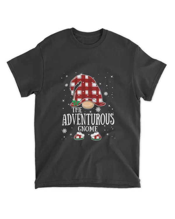 Gnome Adventurous Gnome Buffalo Plaid Matching Family Christmas