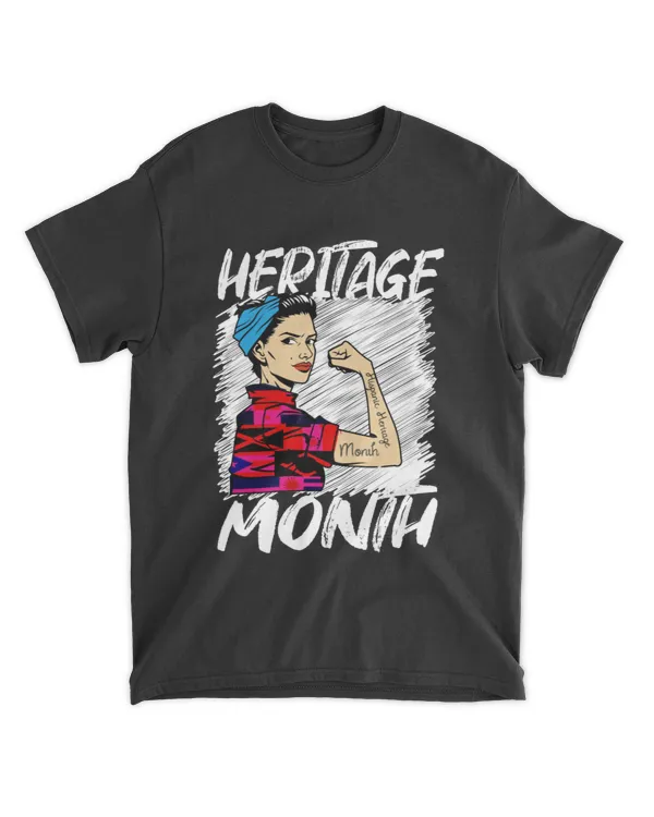 Latina Woman Art Hispanic Heritage Month Latin Country Flags T-Shirt