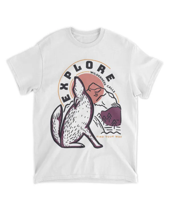 Trendy Classic Centered Coyote Howl Explore