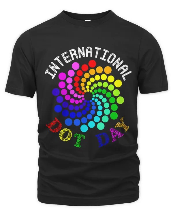 International Dot Day Colorful Rainbow Polka Dot Spiral