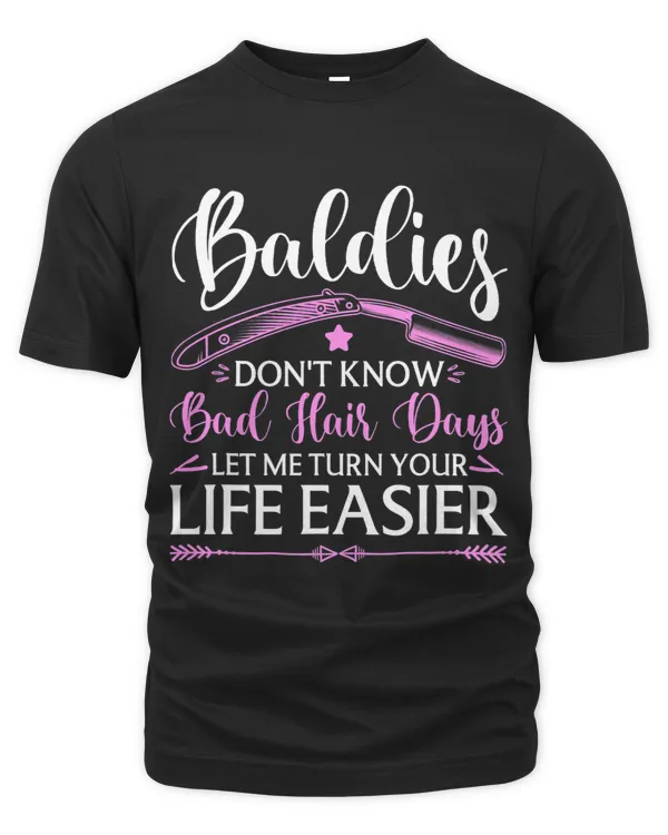 Women Hairdresser Funny Baldie Quote Hair Stylist