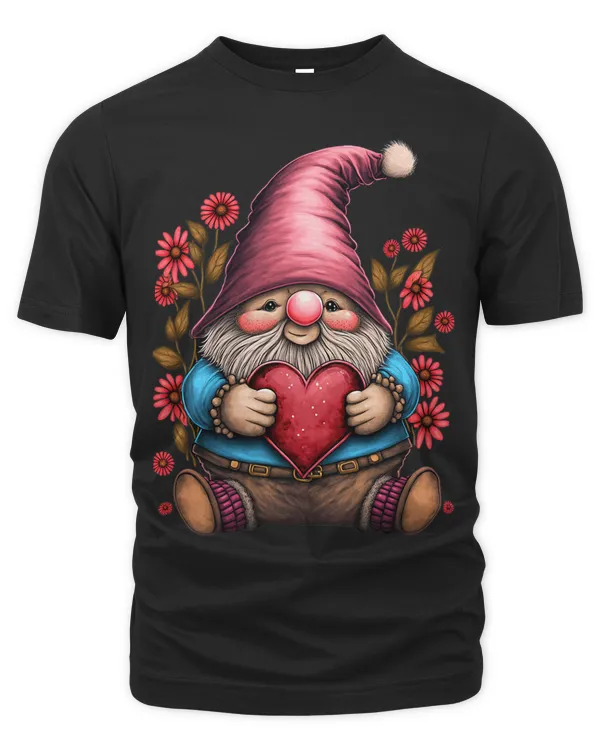 Valentines Day Gnomes Sunflower Field Tshirt gifts for Her3 6