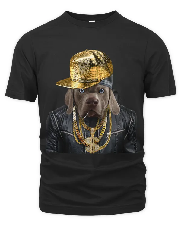 Weimaraner Rapper as Hip Hop Artist Dog