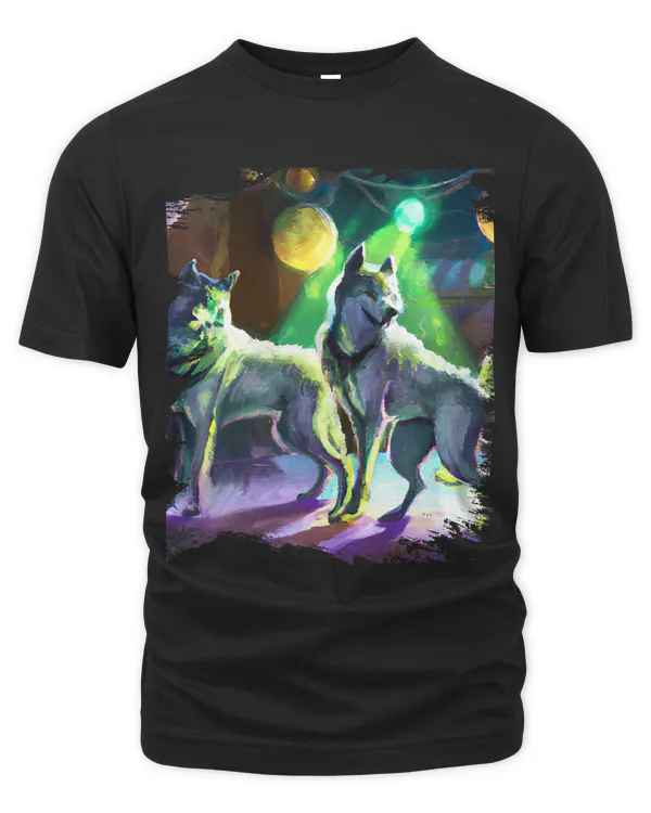 Disco Wolf Wolves Dancing Rave 2