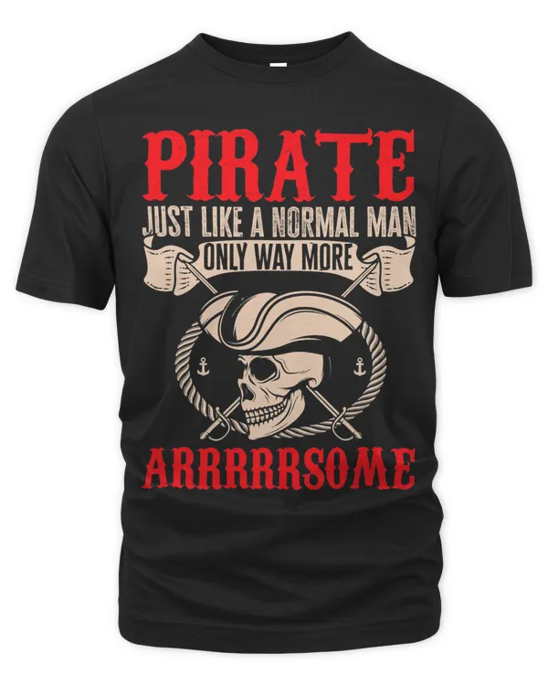 Funny Pirate Shirt Men Jolly Roger Boys Freebooter