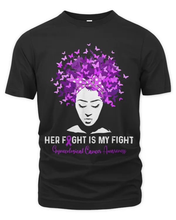 Her Fight Is My Fight Gynecological Cancer Purple Ribbon 174