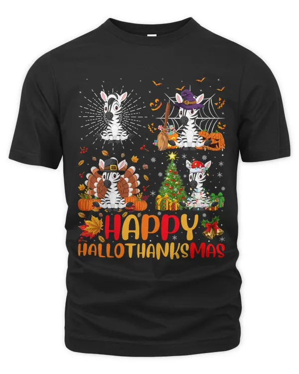 Halloween Thanksgiving Christmas Zebra Hallothanksmas