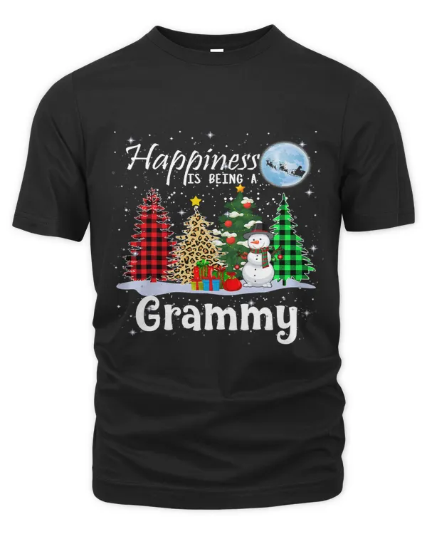 Happiness Is Being A Grammy Christmas Tree Leopard Plaid 177