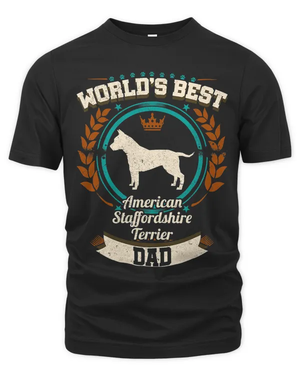 Mens Worlds Best American Staffordshire Terrier Dad Dog