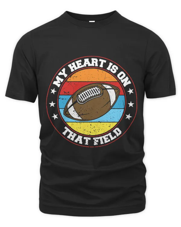 My Heart is On the Field Footbal Heart MotherSports Lover