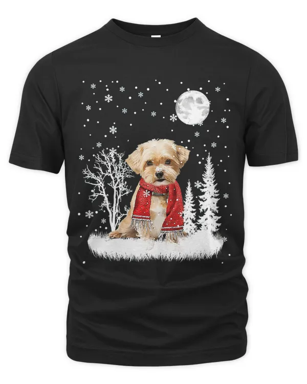 Shorkie Under Moonlight Snow Christmas Pajama 279