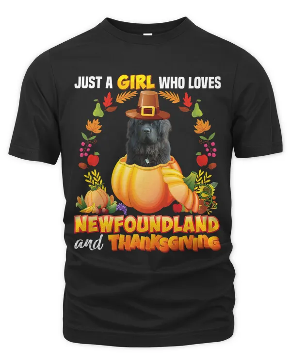 Just A Girl Who Loves Newfoundland Dog And Thanksgiving 36