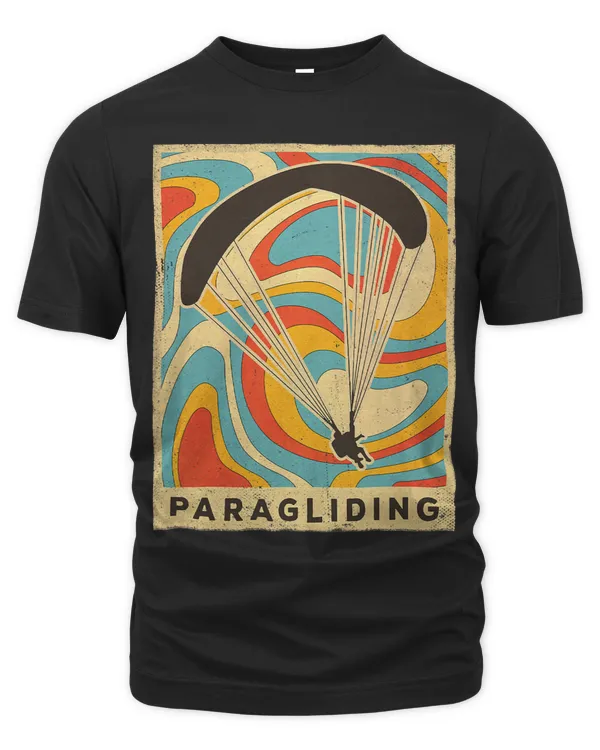 Vintage Paragliding Sport Retro Poster Gift