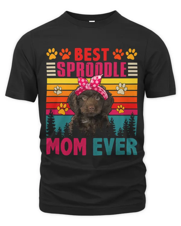 Vintage Retro Best Sproodle Mom Ever Cute Dog Headband