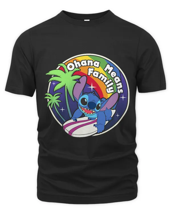 Disney Lilo Stitch Rainbow Surf Stitch Ohana Means Family