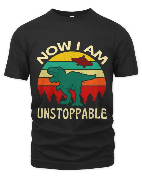 Now I Am Unstoppable TRex Dinosaur Flying Saucer UFO