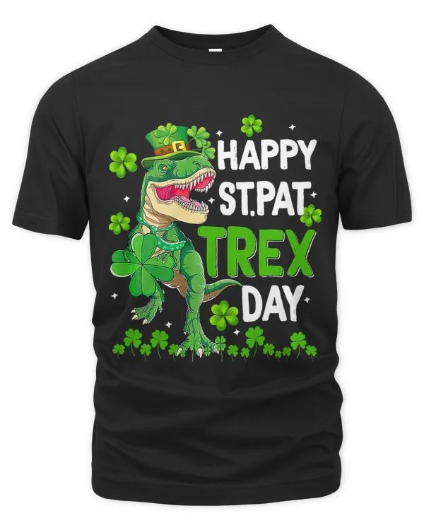 Happy St Pat Rex Day Shirt St Patricks Dinosaur Toddler Boys 4