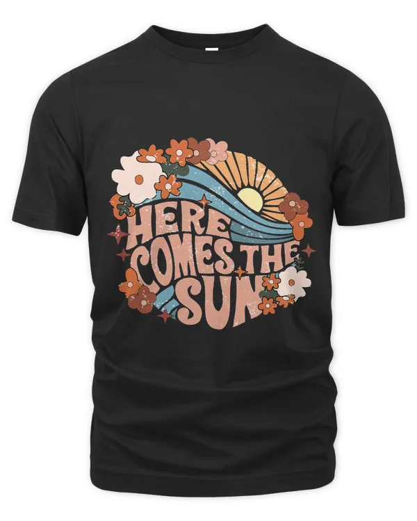 Groovy Here Comes Sun Retro Floral Summer Vacation 7