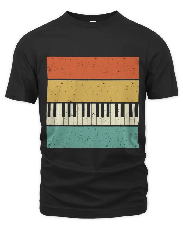 Retro Piano Player Pianist Musician Keyboard I Vintage