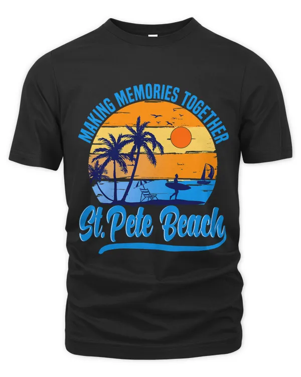 Retro St. Pete Beach Florida Palm Tree Beach Summer Vacation