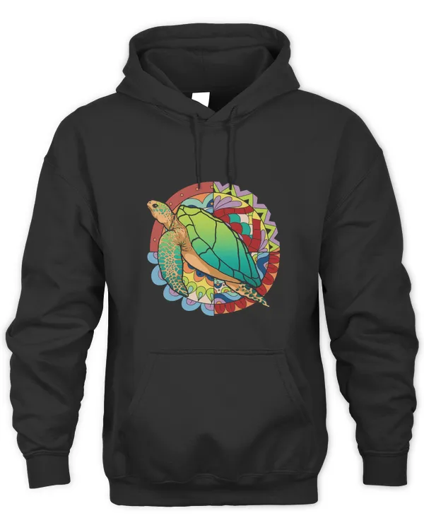 Colorful Hawaiian Tattoo Ocean Animal Mandala Sea Turtle