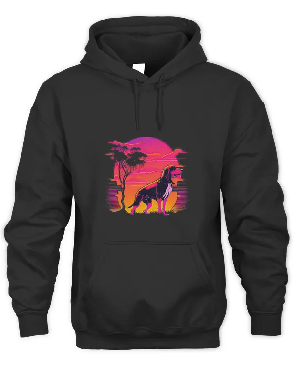 Retro Aesthetic Treeing Walker Coonhound dog 2