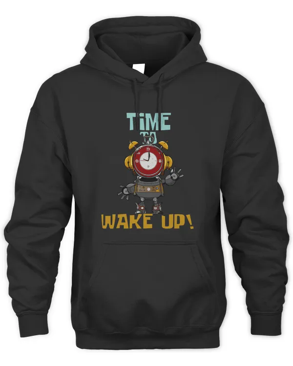 Time To Wake Up Funny Surreal Steampunk Alarm Clock Robot