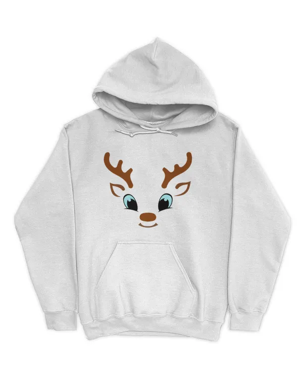 Christmas Shirt with Cute Reindeer Face (6)