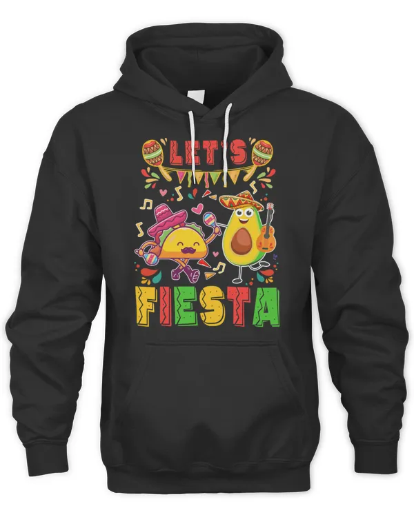 Let's Fiesta Avocado And Tacos Cinco De Mayo Mexican Party T-Shirt