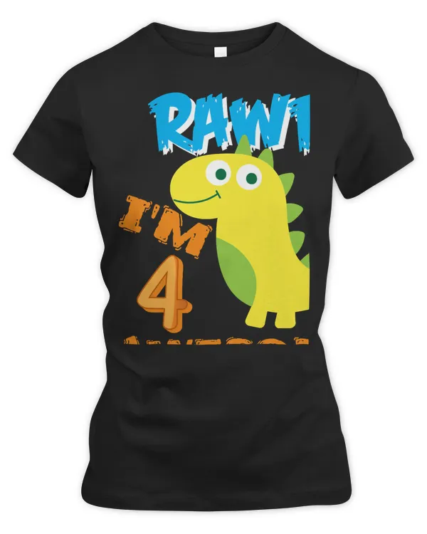 Dinosaur Dino Cute 4 Year Old Dinosaur Loving T T Rex Saur