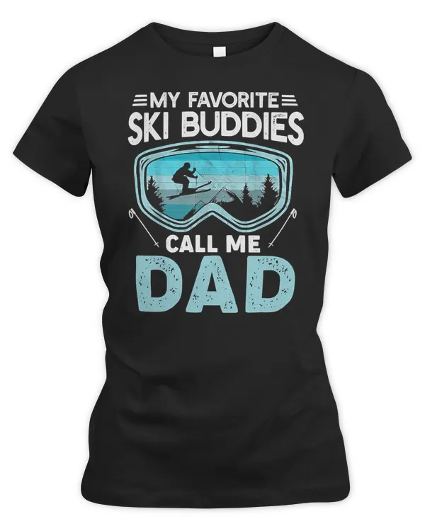 Skiing Lover Skier R40p Vintage My Favorite Ski Buddies 163 Loves Ski