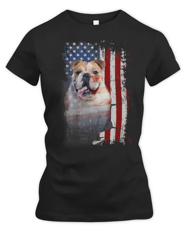 English Bulldog America Flags 265 Dog Lover
