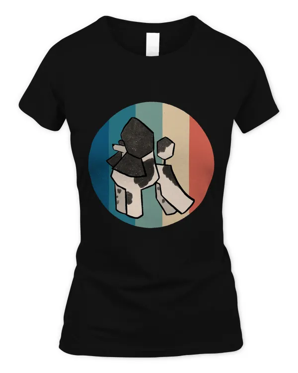 Black Parti Poodle Dog Vintage Retro Distressed Classic T-Shirt
