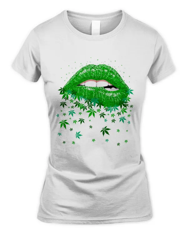 Sexy Lips Cannabis Marijuana Weed Pot Leaf Lover Gift