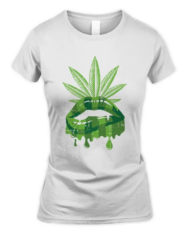 Vampire Sexy Lips Fangs Weed Costume Funny Halloween Gift