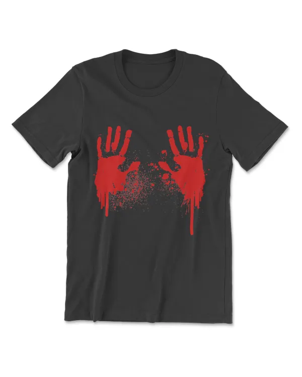 Bloody Hands And Handprints - Halloween T-Shirt