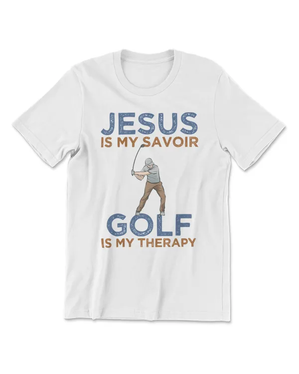 Golf Jesus is My Savior Golf is My Therapy Gifts Golf Lover Funny597 golfer