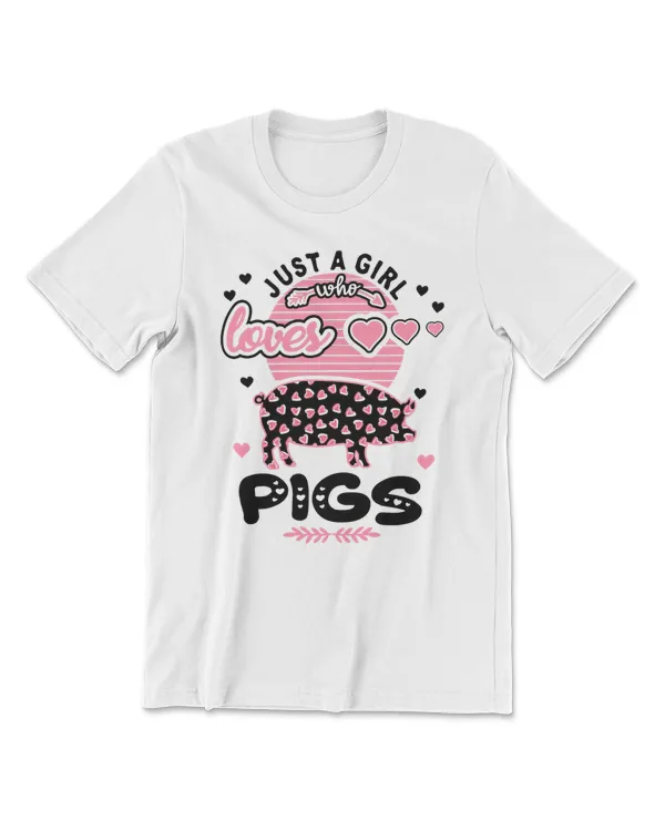 Pig Just a girl how loves PigsPig art Pig love Pig mama Pig owner Pig Pig girlfunny Pig PigCopy cattle