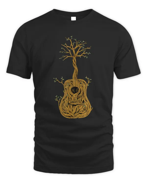 Acoustic Guitar Tree of Life T-Shirt Nature Guitarist Gift