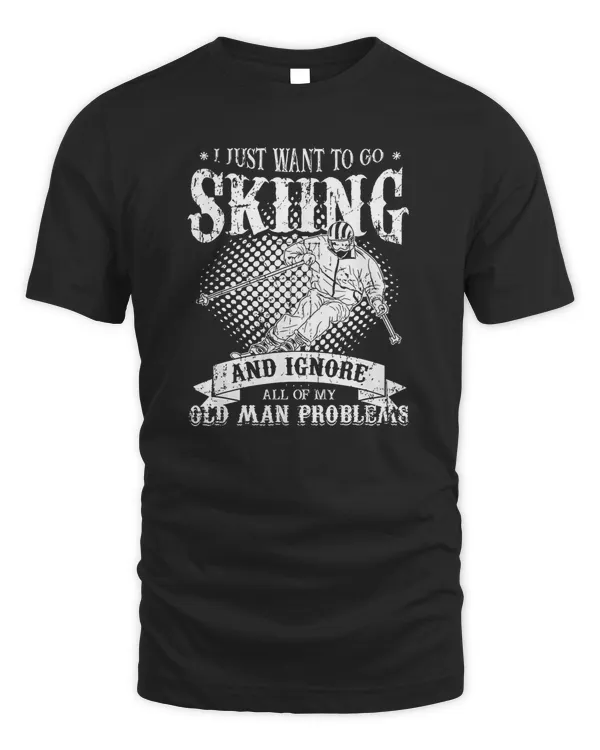 Funny Winter Skiing Snow Ski Skiers Novelty Gift For Dad Men T Shirt 0w2am