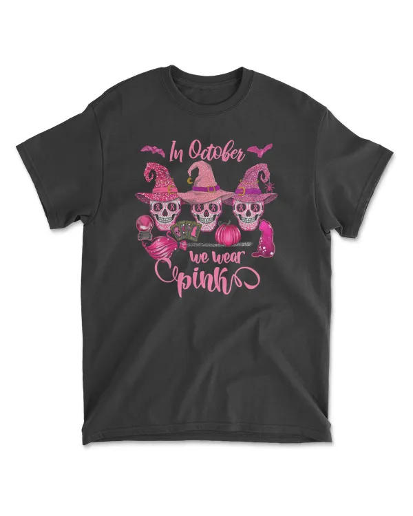 Breast Cancer In October We Wear Pink Sugar Skull 151 pink ribbon